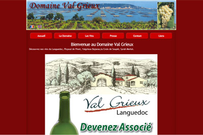 site domaine viticole Mas Valgrieux Languedoc