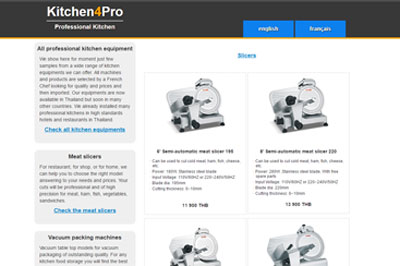 site hkitchen4pro.com équipements de cuisine présentation générale