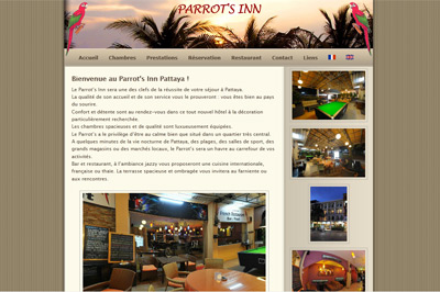 site hôtel Parrot's inn Pattaya Thaïlande