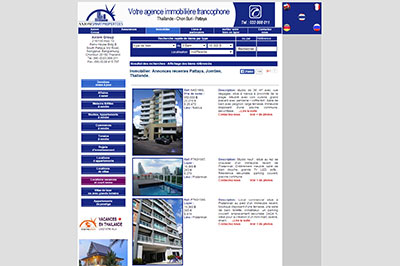 site agence immobilière Axiome Pattaya Thaïlande